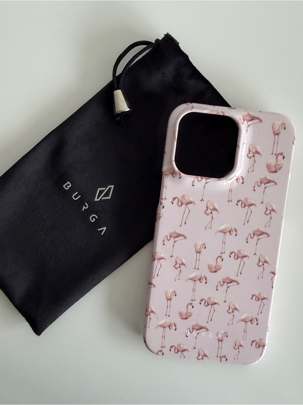 NWOT Burga Nostalgic Pink - Flamingos iPhone 14 Pro Max Case